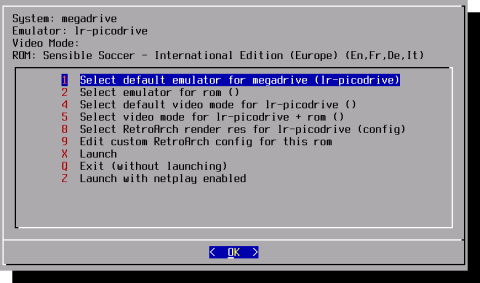 RetroPie Runcommand Menu - Select Default Emulator Option
